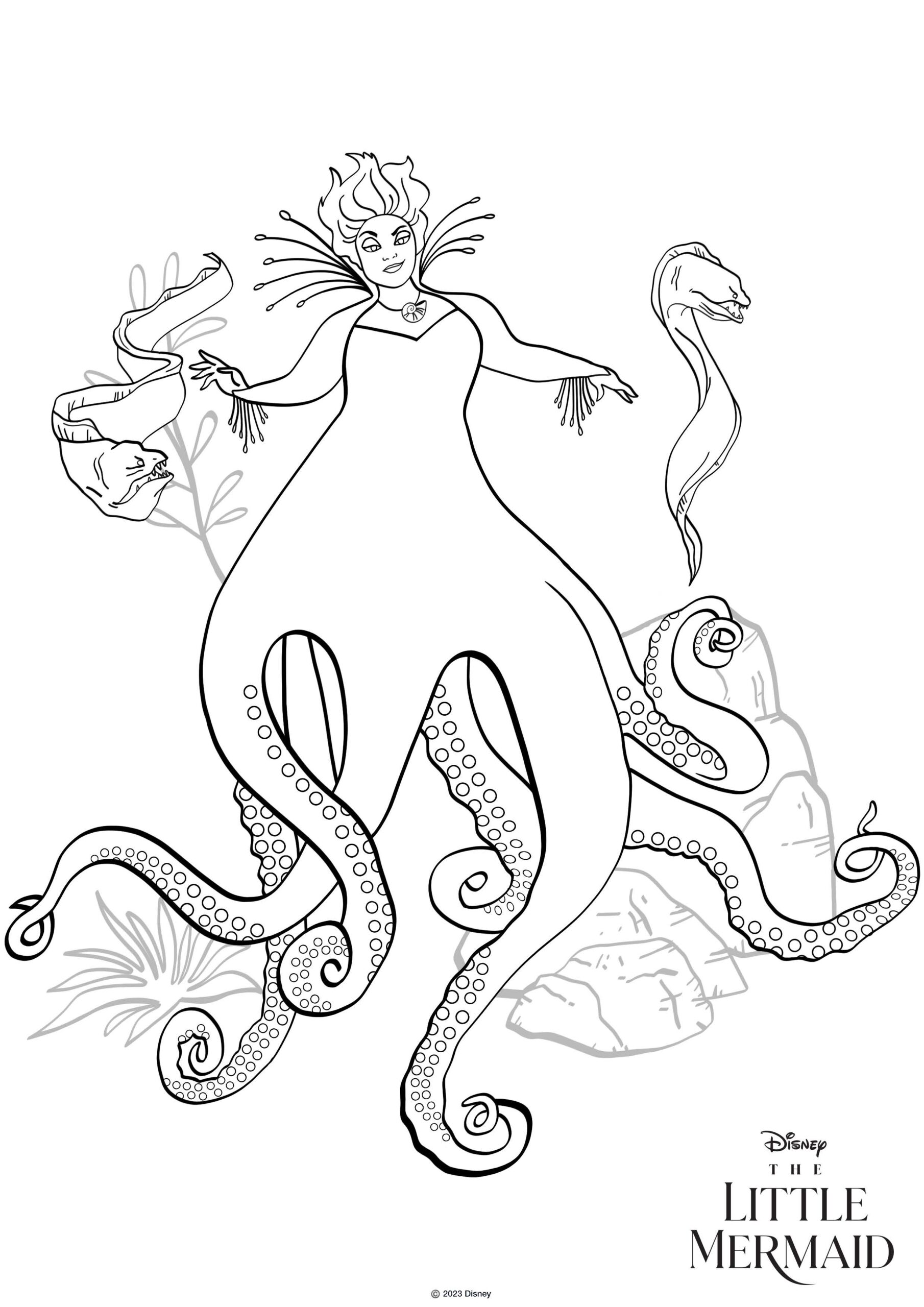 The Little Mermaid Live Action Movie 2023 Coloring Pages With Ariel Halle Bailey YouLoveIt