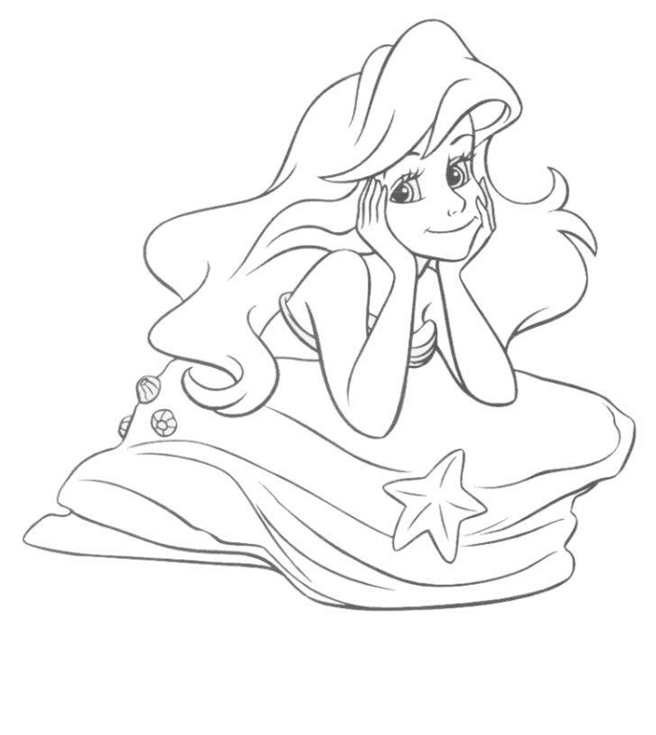 printable coloring pages ariel