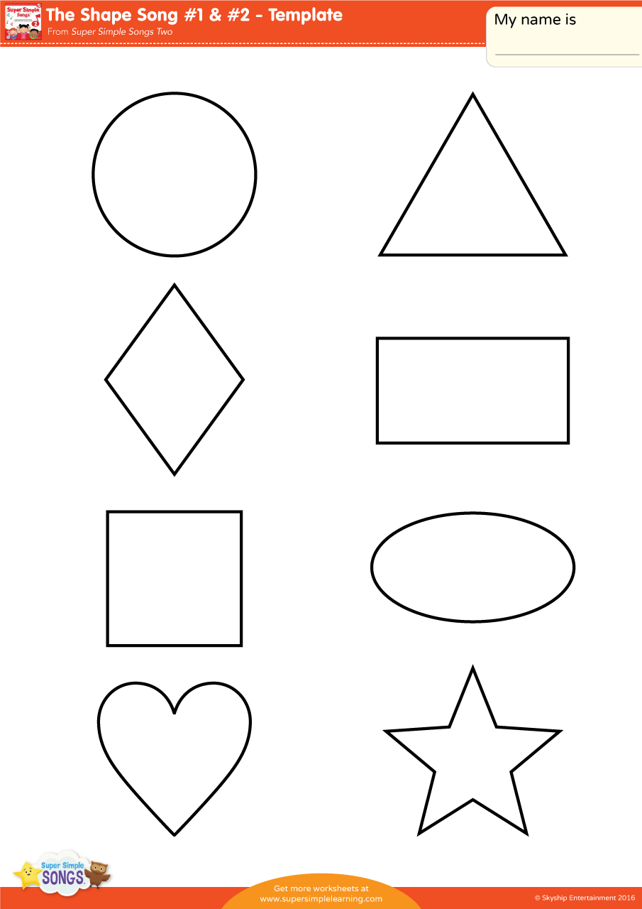 shapes and colors worksheets