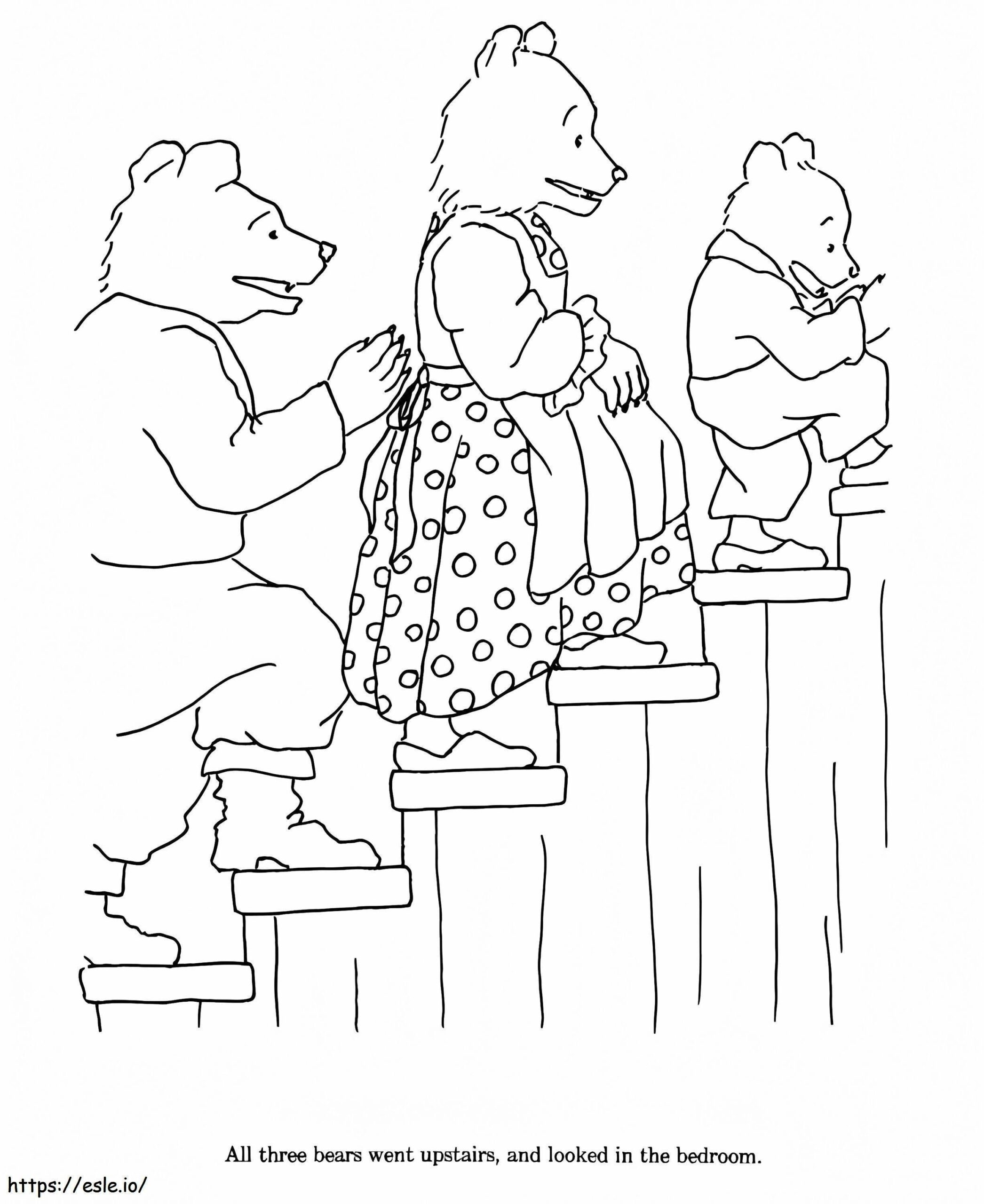 coloring pages goldilocks and the three bears