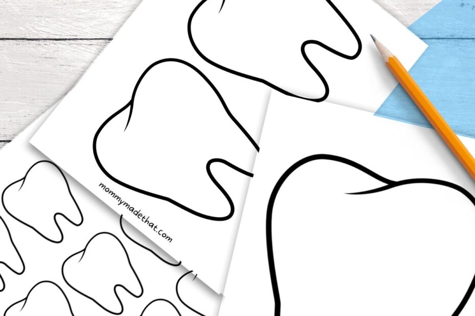 Tooth Templates Free Printable Outlines