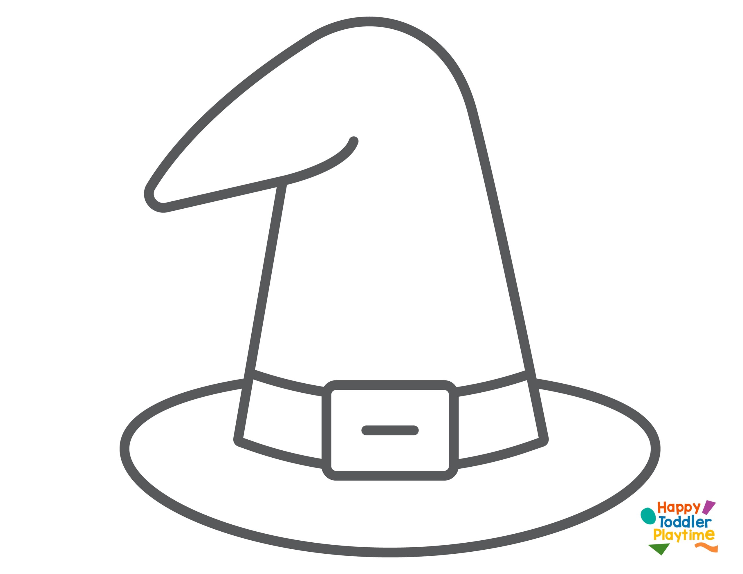 Torn Paper Witch Hat Craft With Free Printable Happy Toddler 