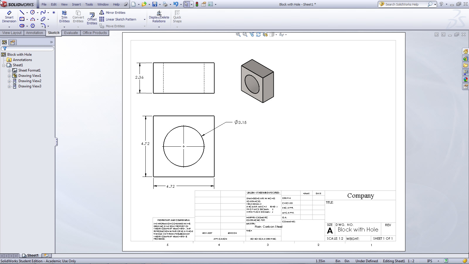 solidworks drawing template
