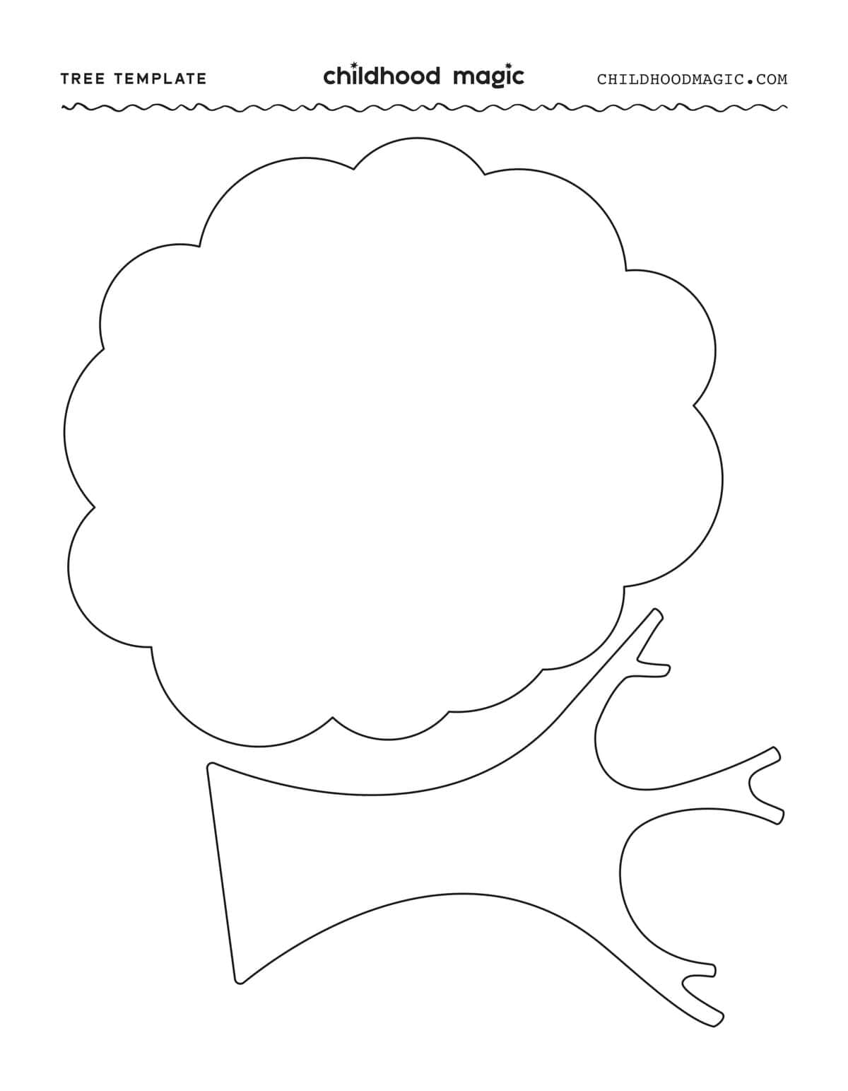 printable tree trunk template