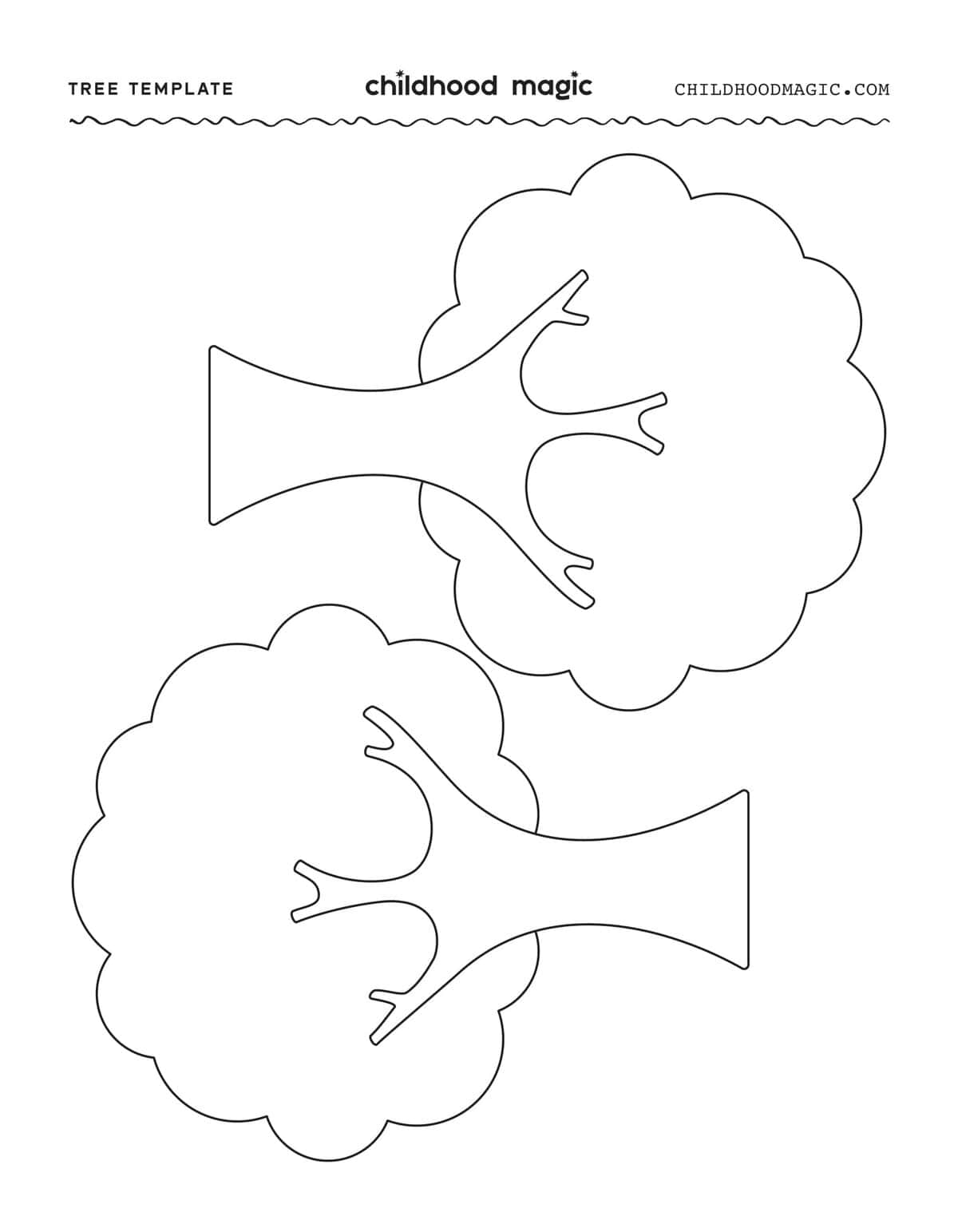 Tree Template Free Printable Childhood Magic
