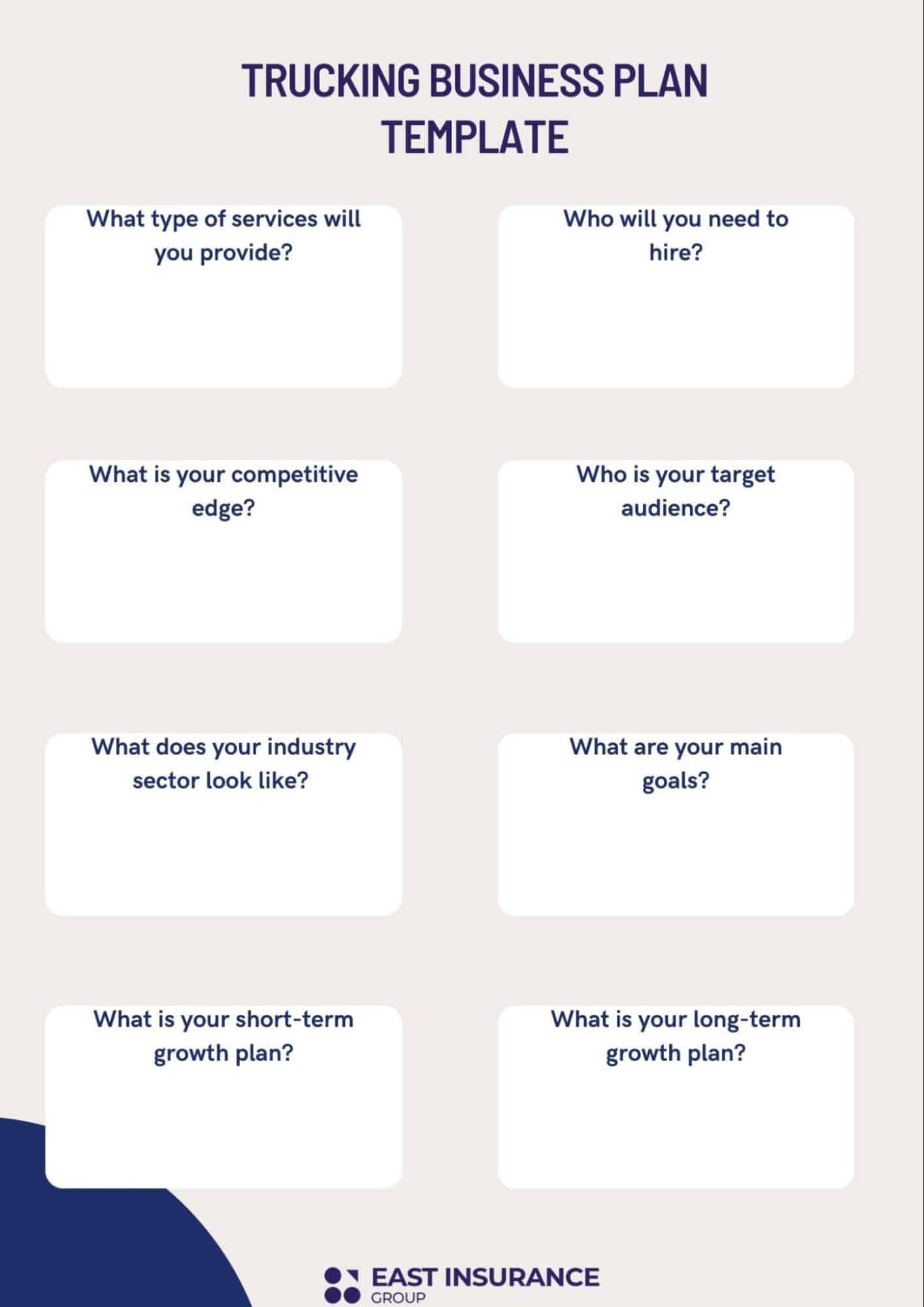 trucking company business plan template