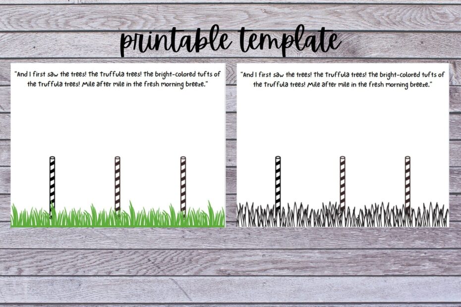 Truffula Trees Printable Template Etsy