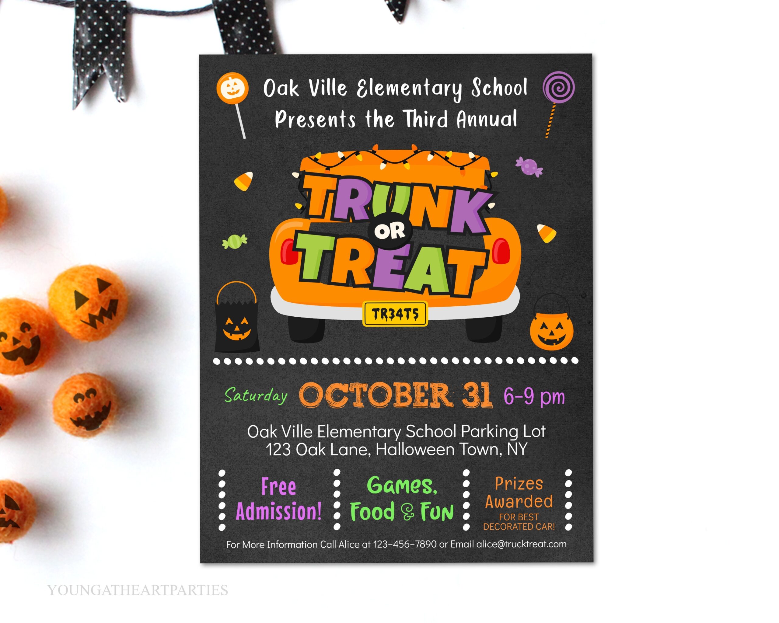 printable trunk or treat flyer template