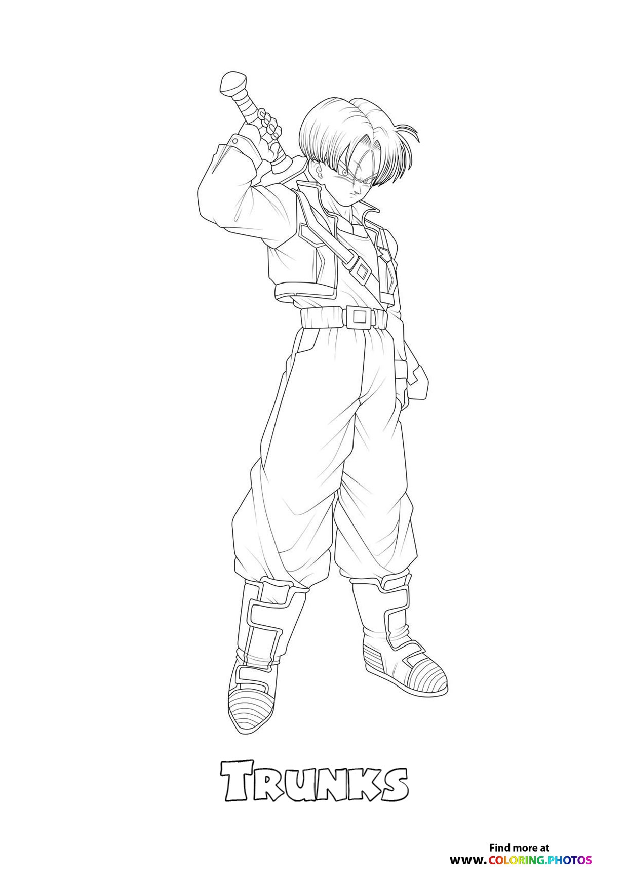 Trunks Dragon Ball Z Coloring Pages For Kids