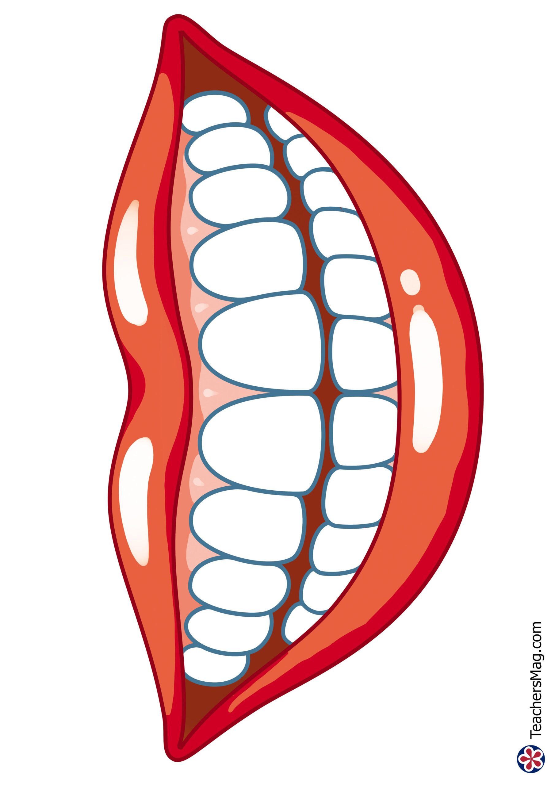 printable mouth template