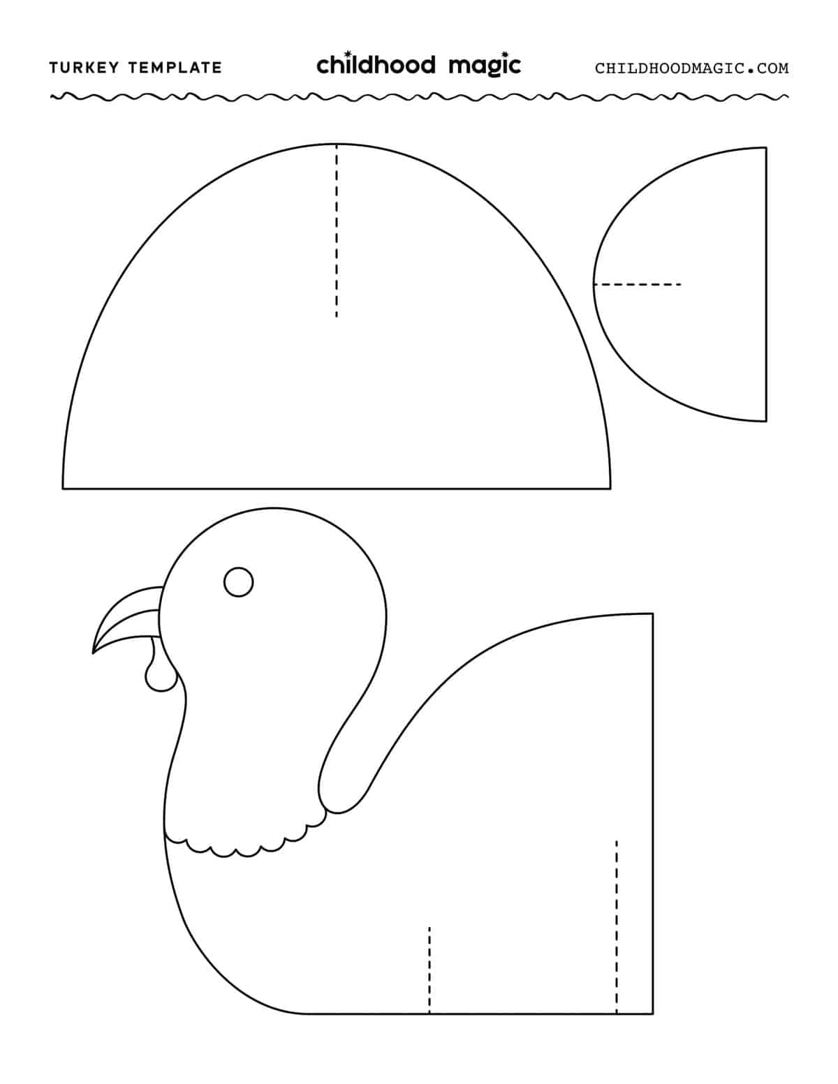 large printable turkey template pdf
