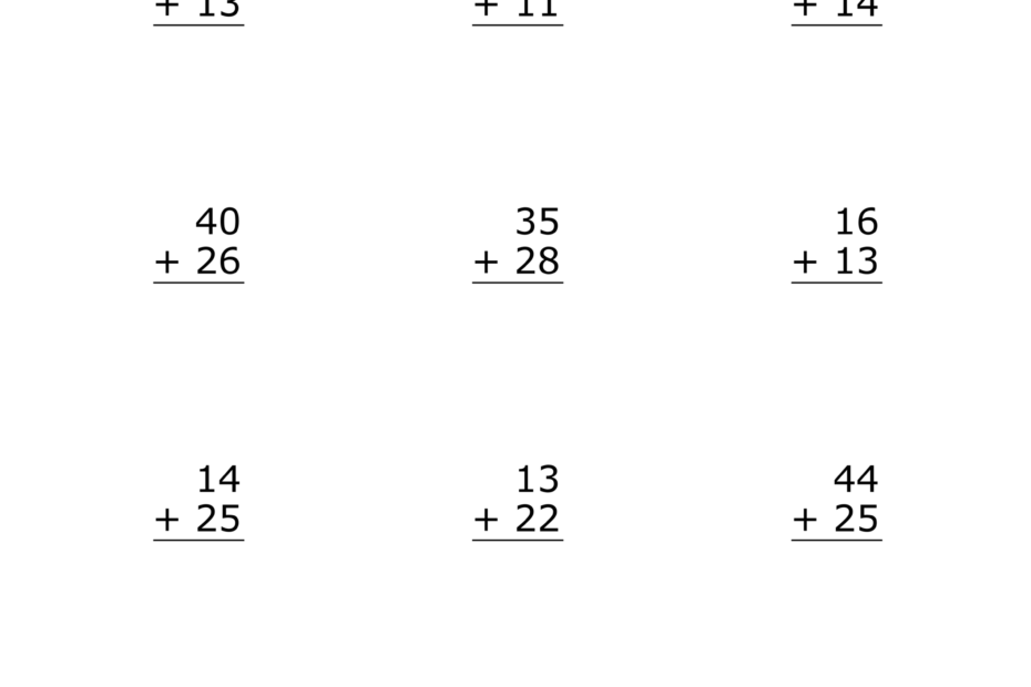 Two Digit Addition Worksheets Printable 2 Digit Problems Free Printables Monograms Design Tools Patterns U0026 DIY Projects