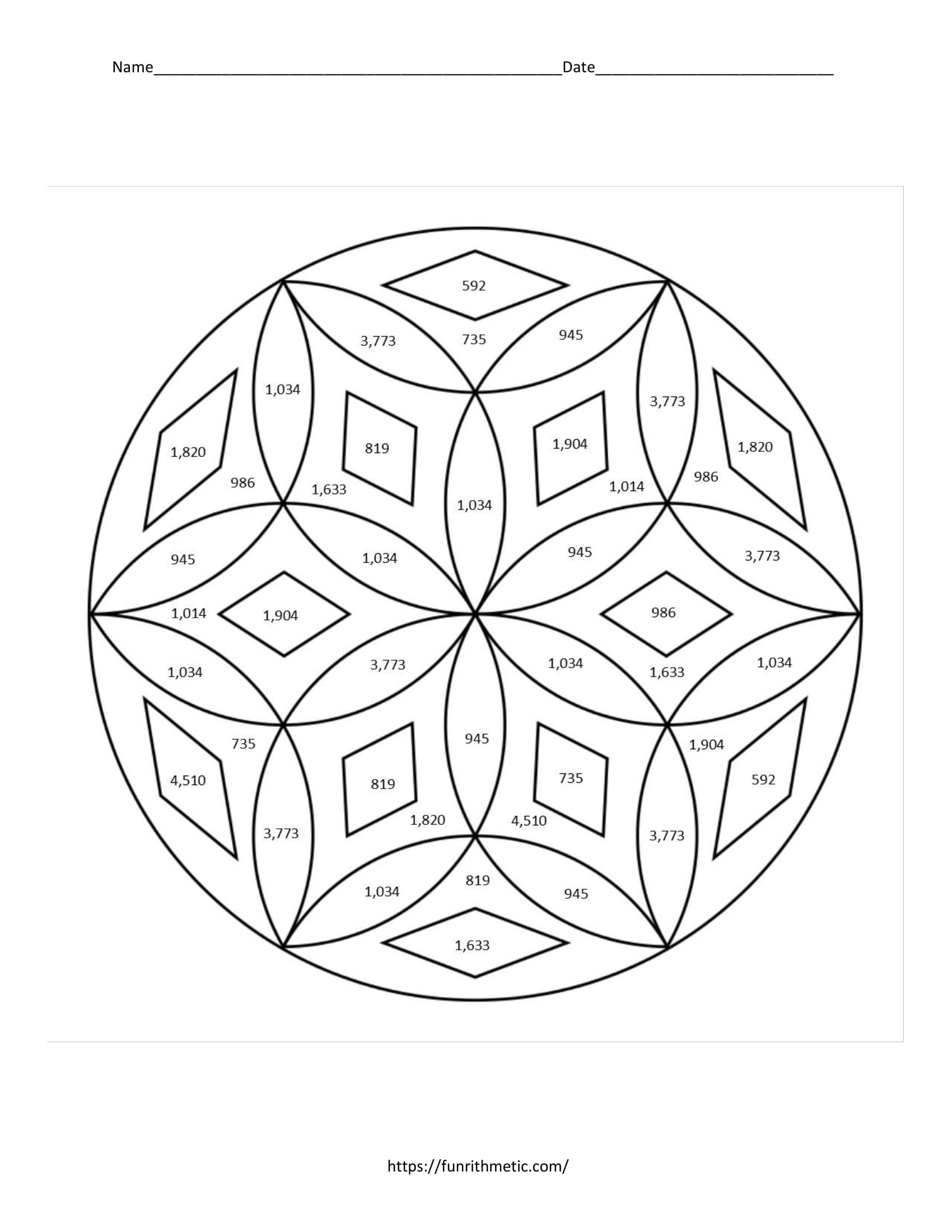 Two Digit Multiplication Color By Number
