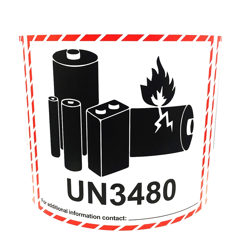 UN3090 UN3091 UN3480 UN3481 Caution Lithium Battery Labels Self Adhesive Transport Shipping Stickers