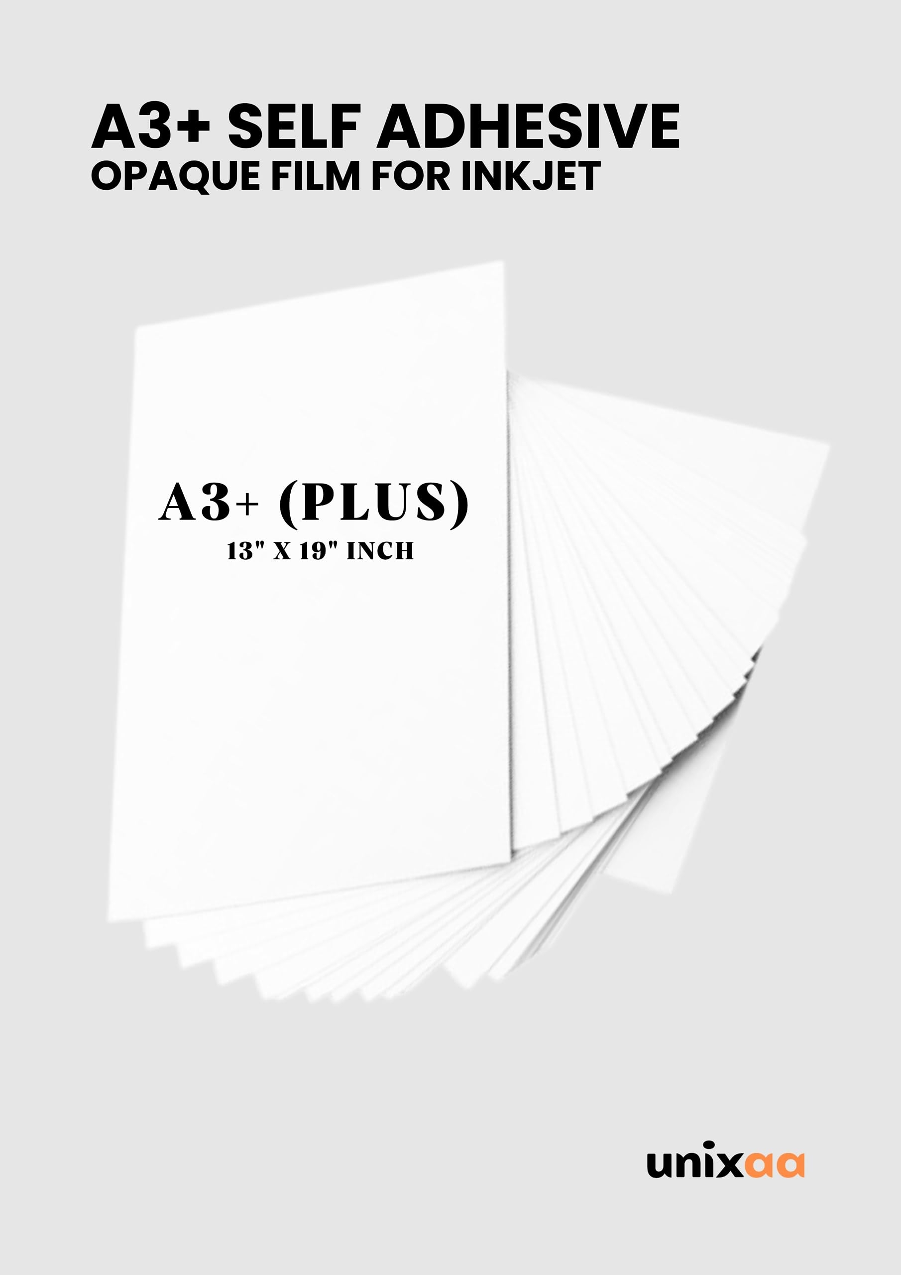 Unixaa Vinyl Self Adhesive Sticker Paper For Inkjet Printer 140 GSM 50 Micron Glossy Waterproof Cricut Dries Quickly Tear Resistant DIY 