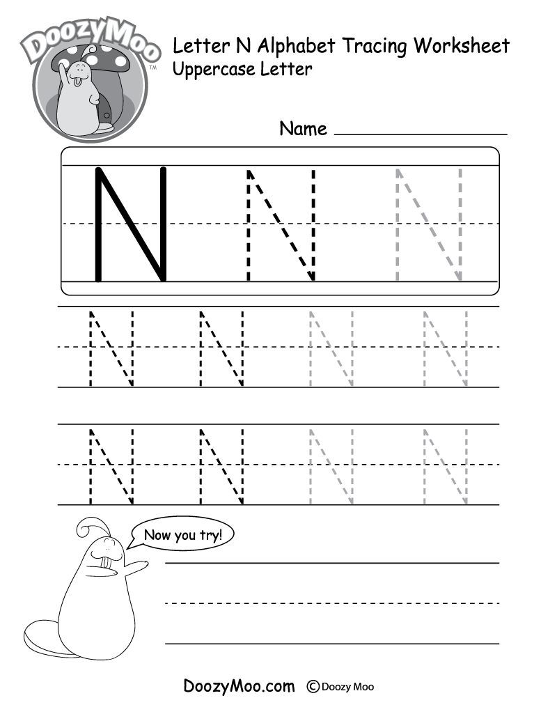 letter n worksheets