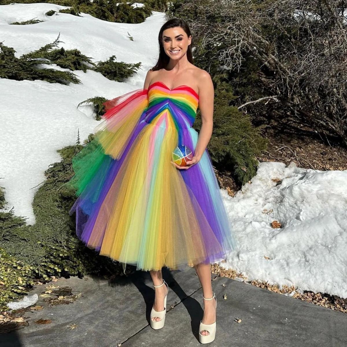 US 118 01 Cute Colorful Tulle Short Prom Formal Dresses Sweetheart Multi Colors Pretty Birthday Party Dress Formal Occasion Dresse Description