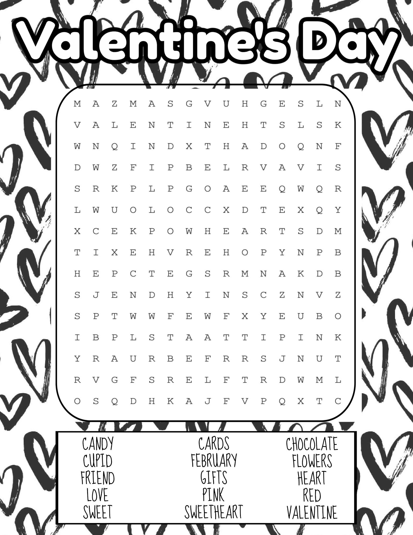 Valentines Day Coloring Pages PDF The Happy Flammily