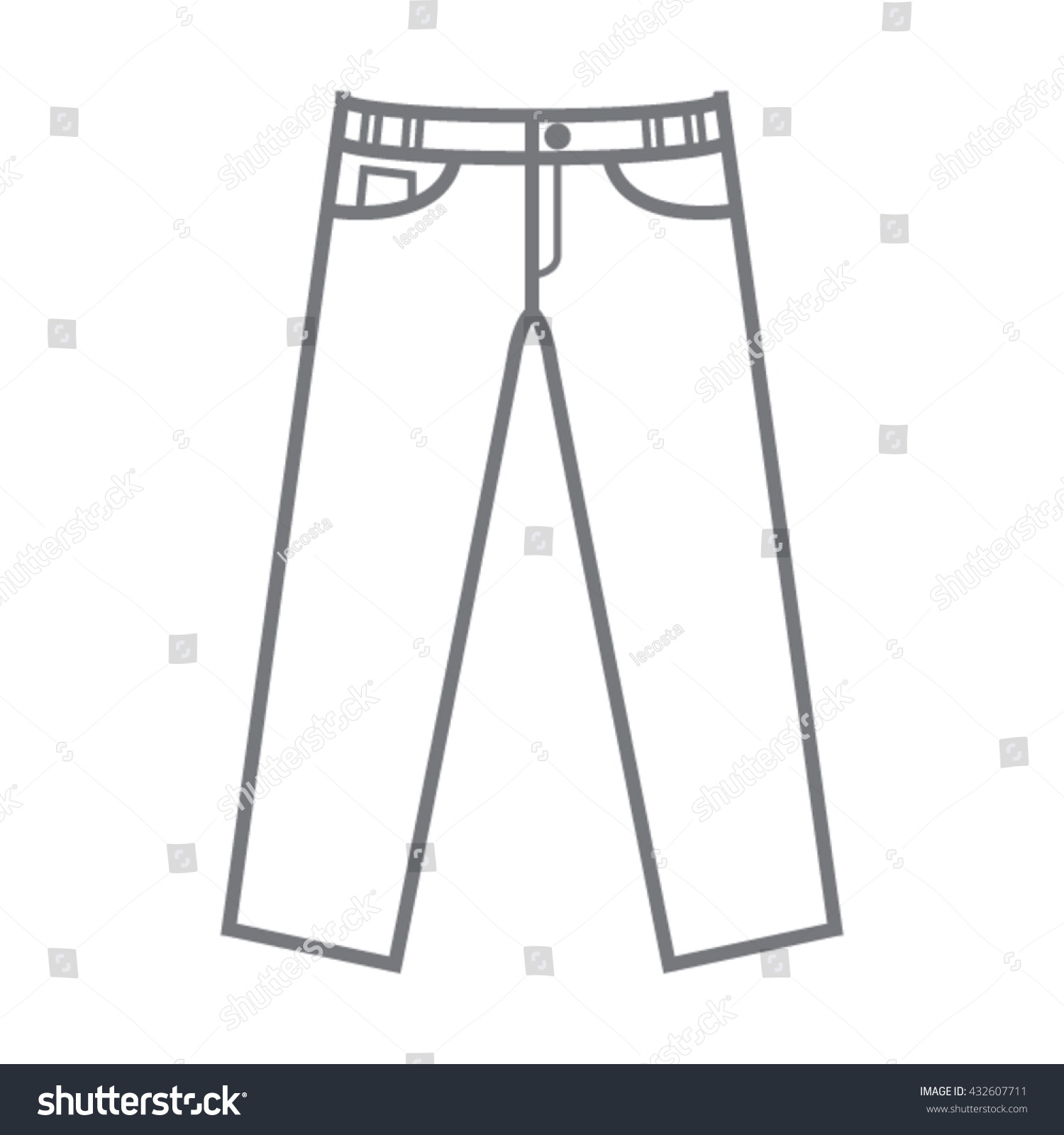Vector Blank Pants Template Stock Vector Royalty Free 432607711 