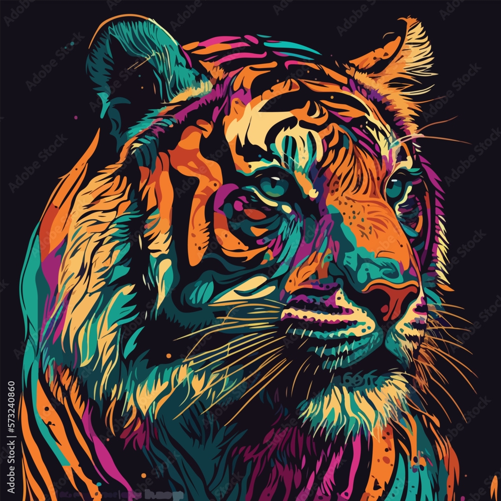 colorful tiger pictures