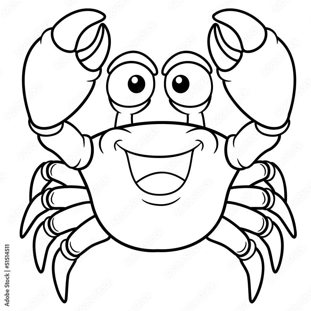 coloring picture of a crab