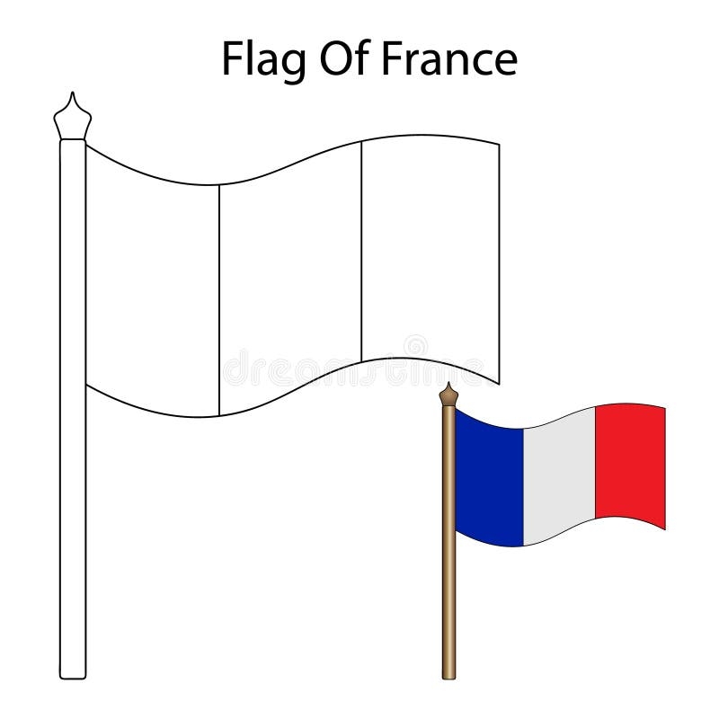 Vector Illustration Of The National Flag Of France Coloring Pages For Children And Adults Isolated Background Stock Vector Illustration Of Europe Equality 175578640