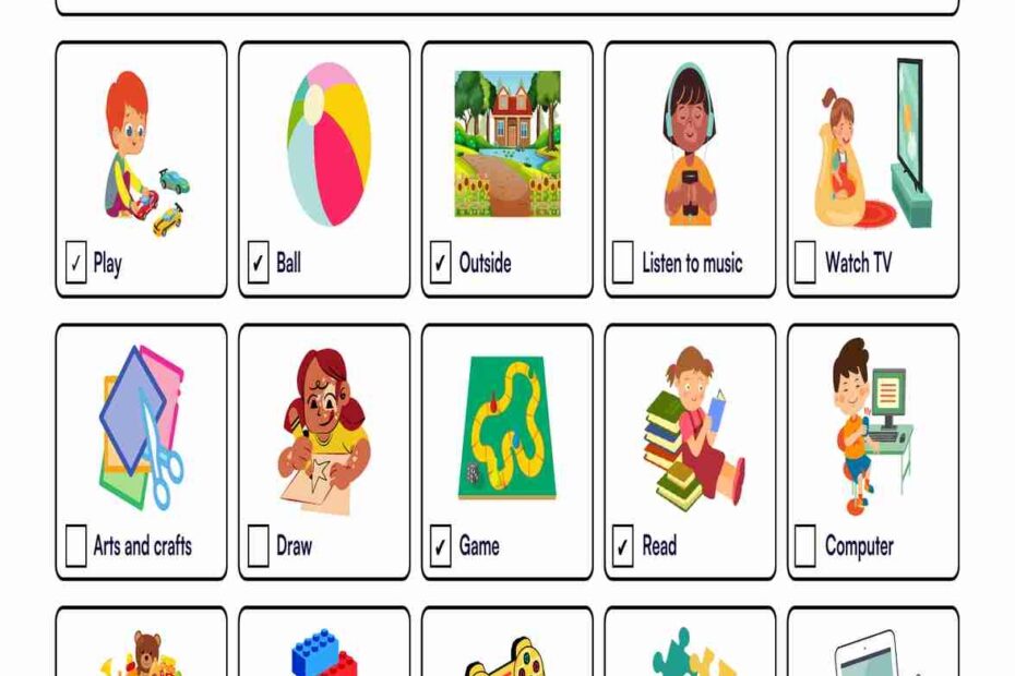 Visual Schedule Template For Autism U0026 Example Free PDF Download