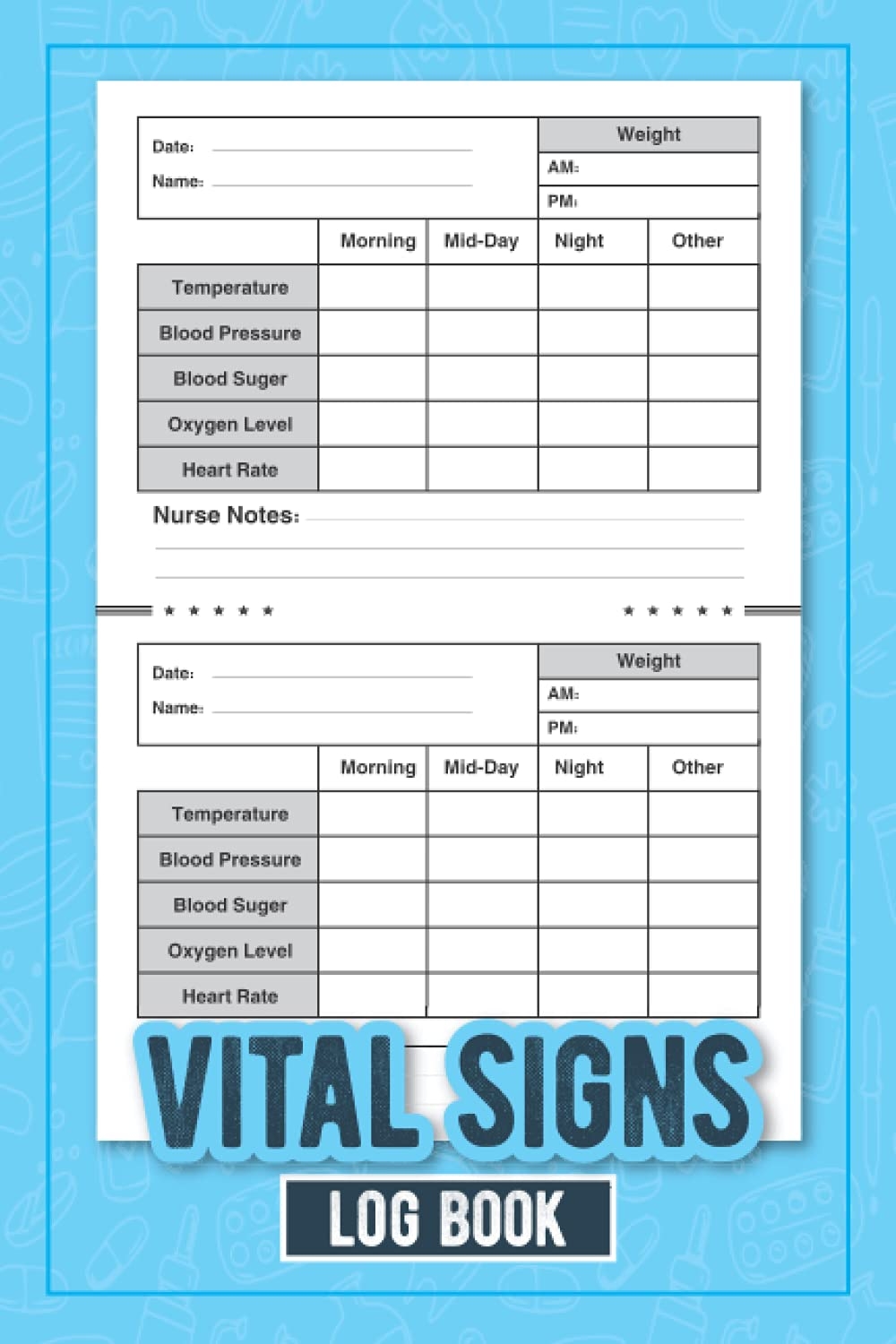 Vital Signs Log Sheets Vital Signs Log Book 6x9 And Vital Signs Log Book For Nurses Nurse Vital Signs Flow Sheets Medical Report Notebook Nurse Small Book 6 X 9