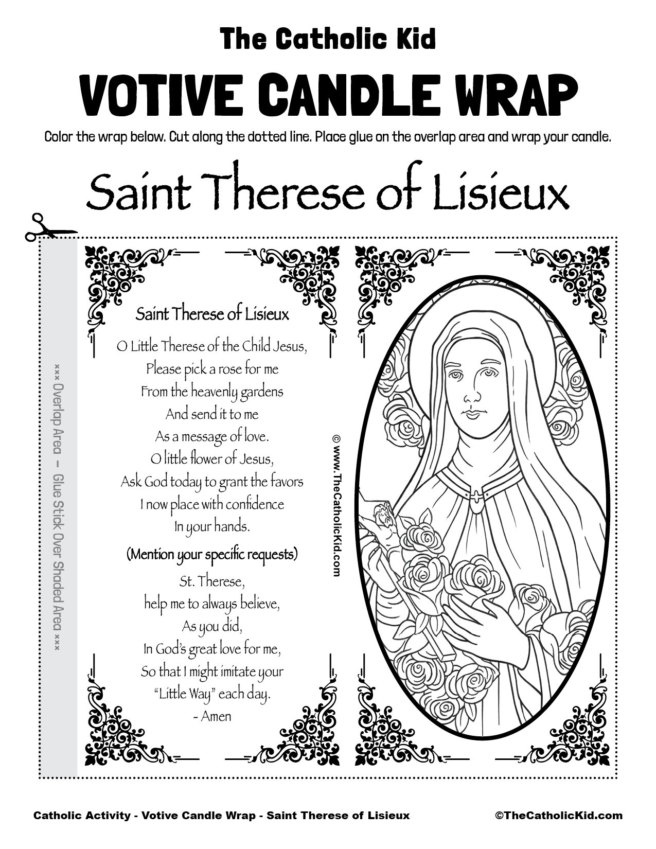 printable prayer candle template