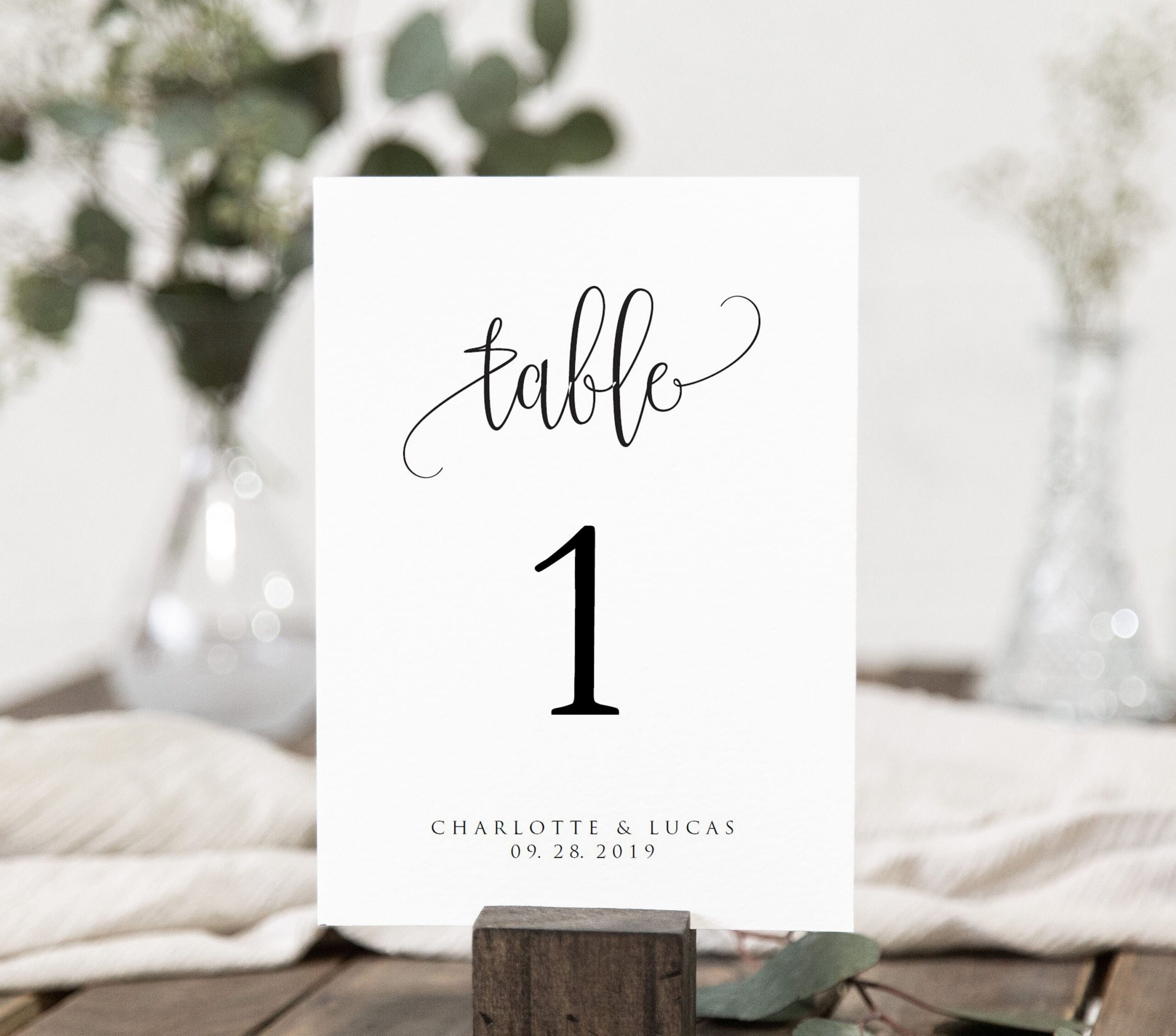 Wedding Table Numbers Template Printable Table Numbers Calligraphy Table Numbers 5x7 4x6 3x5 Edit With TEMPLETT WLP ELE 691 Etsy