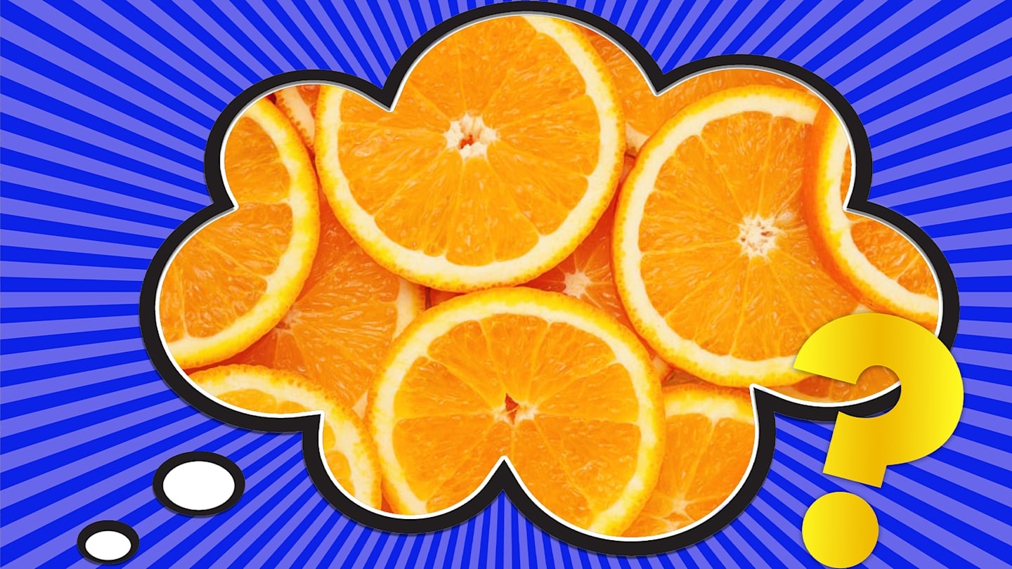 did the orange fruit come before the color