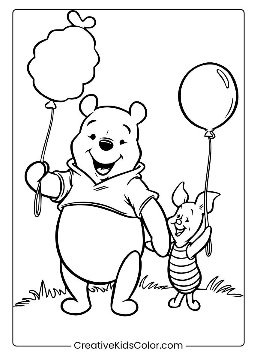 Winnie The Pooh Coloring Pages 25 Free Printable PDF 