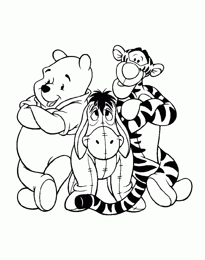 Winnie The Pooh With His Friends Tigger And Eeyore Winnie The 