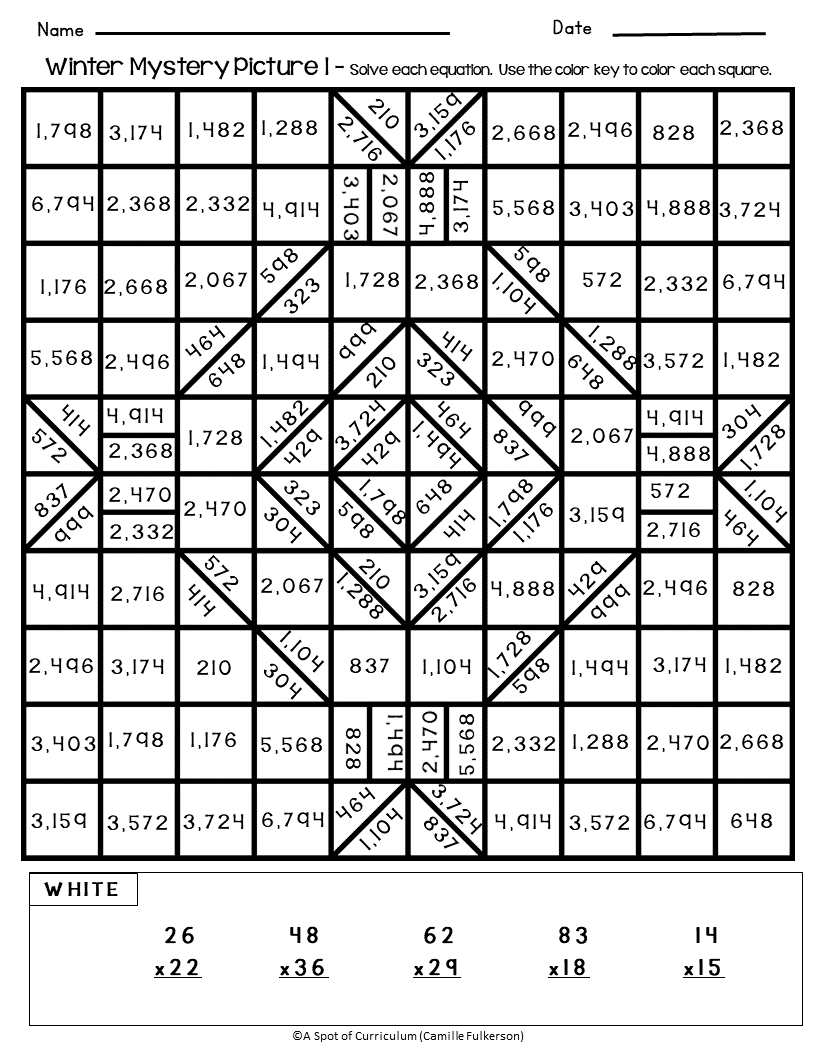 division coloring worksheets
