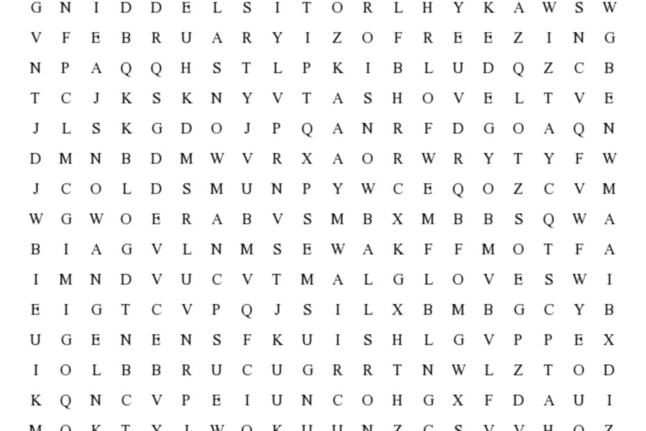 Winter Word Search Printable For Kids Thrifty Mommas Tips