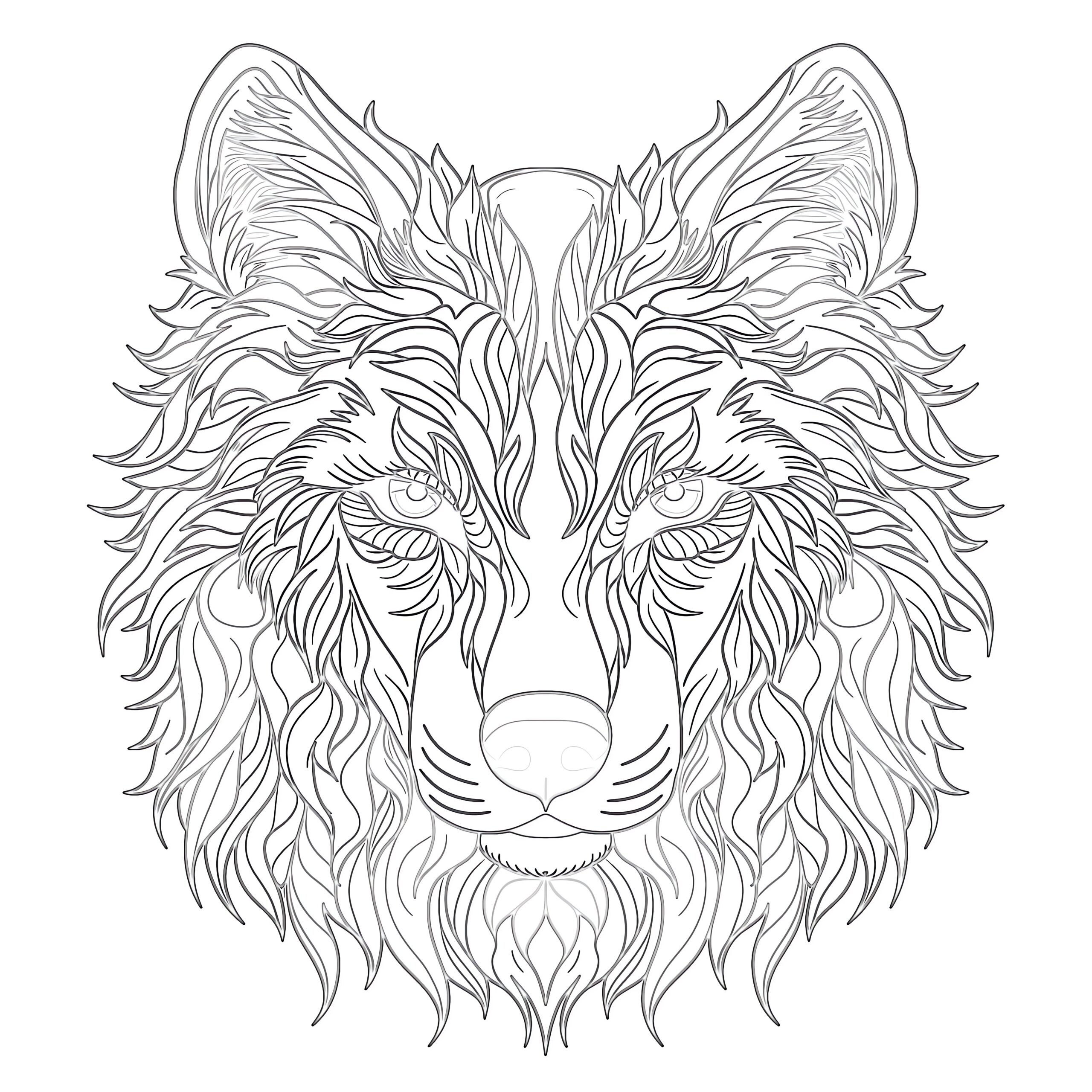 printable coloring pages wolves