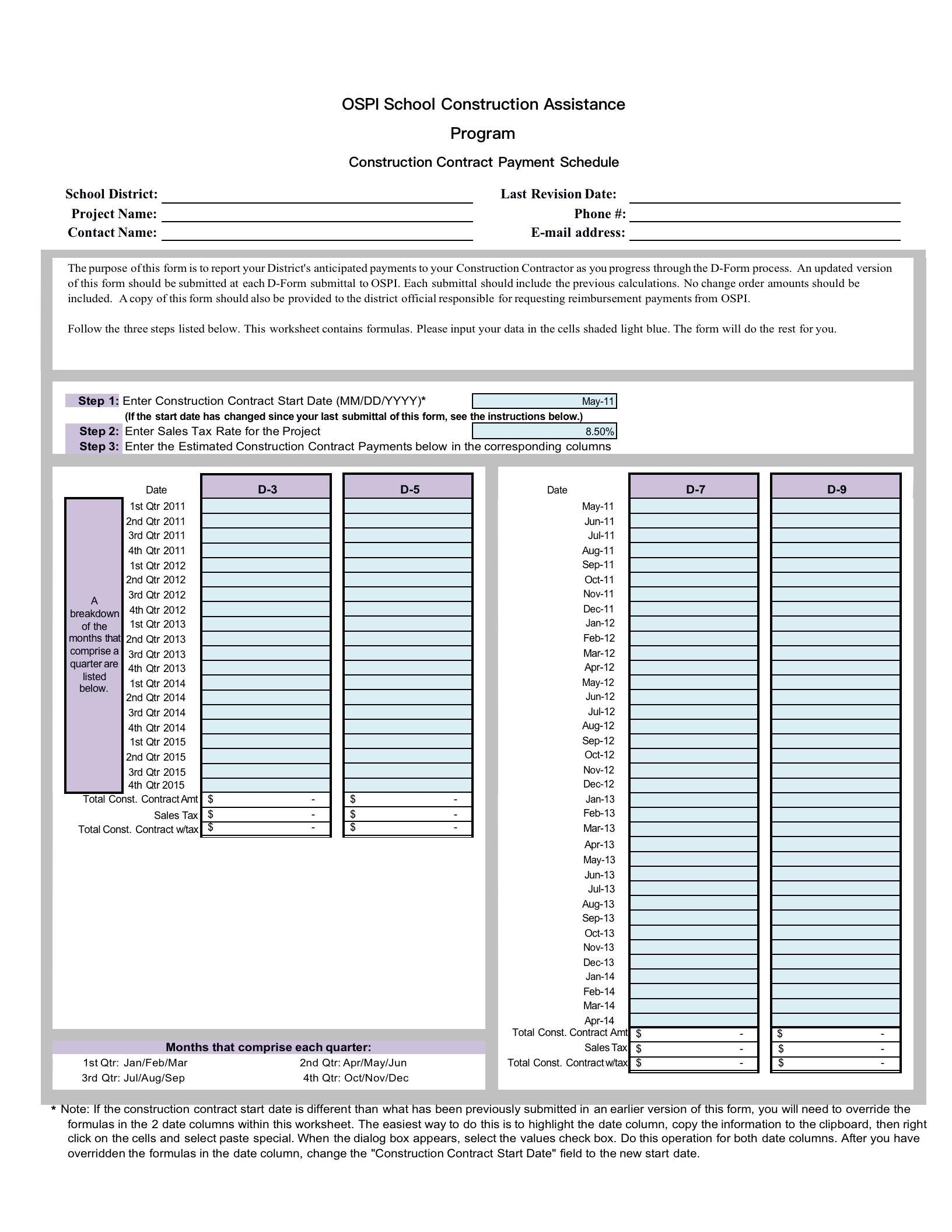 WORD Of Construction Contract Payment Schedule docx WPS Free Templates