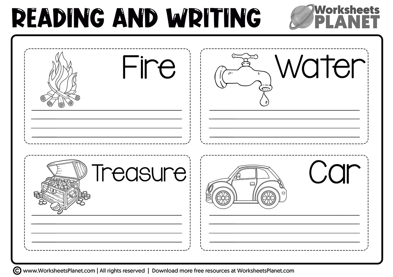 kindergarten writing worksheet