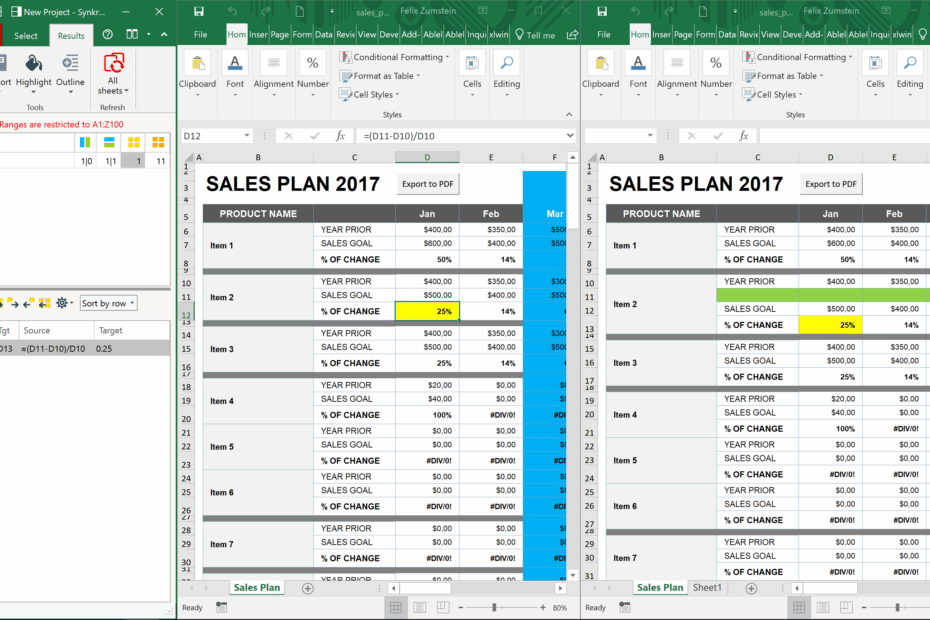Xltrail Version Control For Excel Spreadsheets 5 Tools To Compare Excel Files