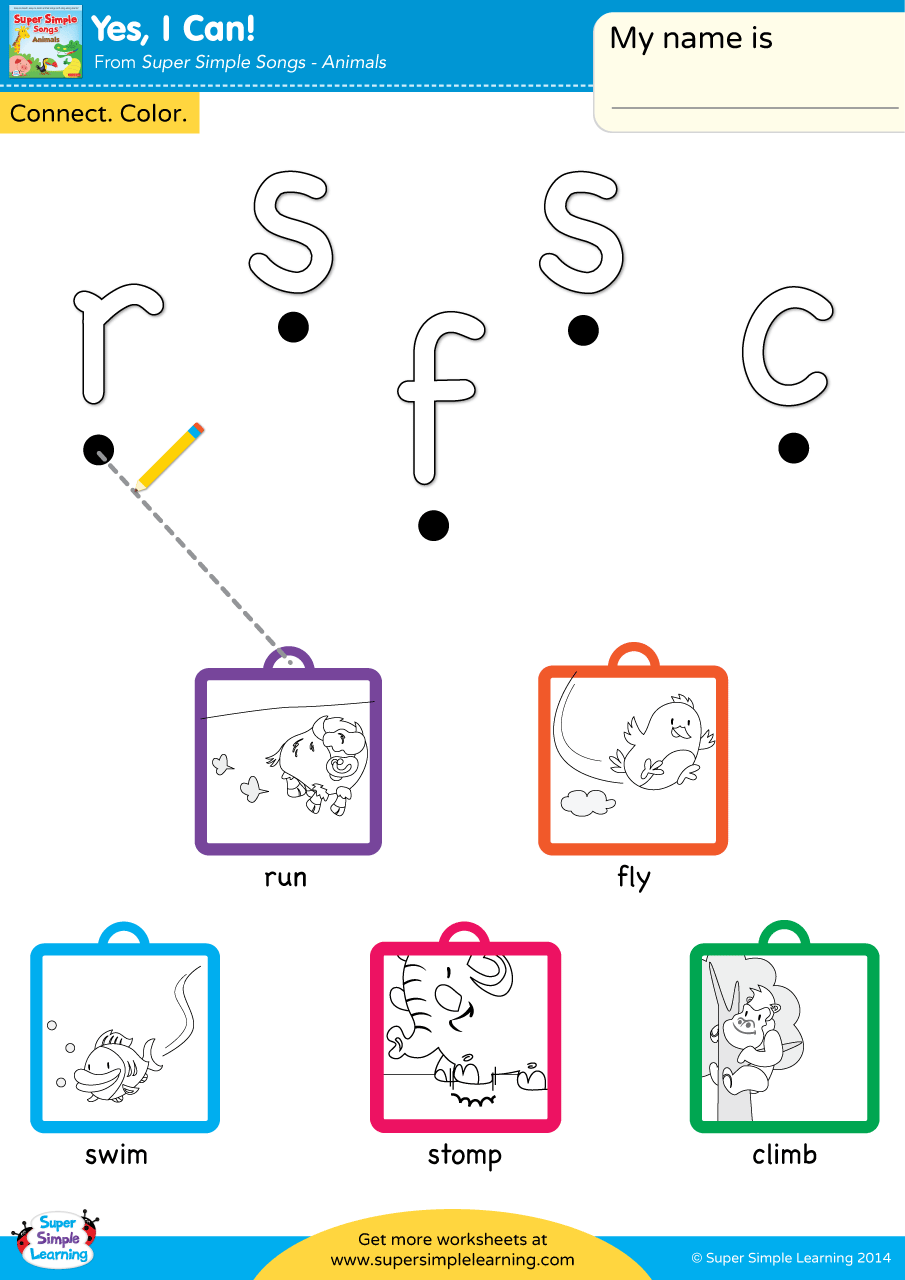 Yes I Can Worksheet Lowercase Letter Matching Super Simple