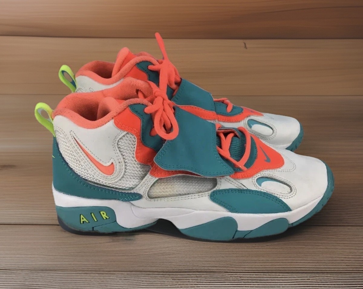 Youths Nike AirSpeed Turf GS Miami Dolphins Color Sneakers BQ9632 001 Size 7Y