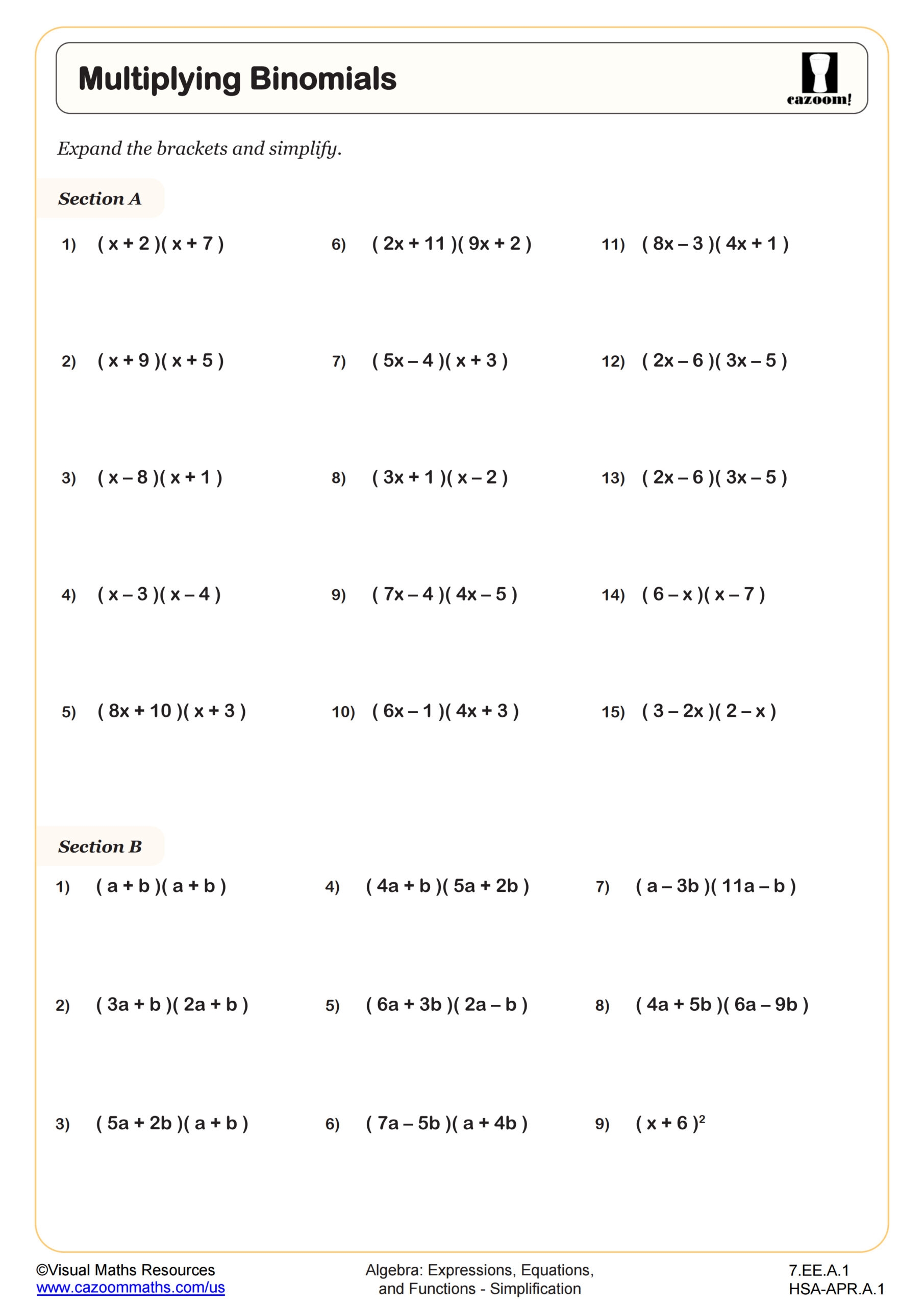 7th Grade Math Worksheets Free Printable PDFs With Answers