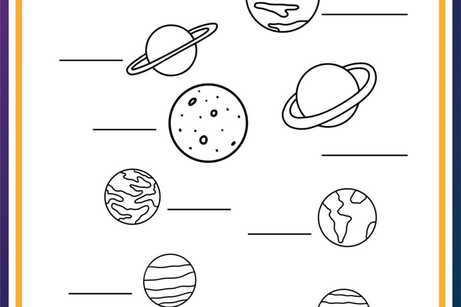Free Solar System Worksheets PDF Fun Space Printables For Kids Adanna Dill
