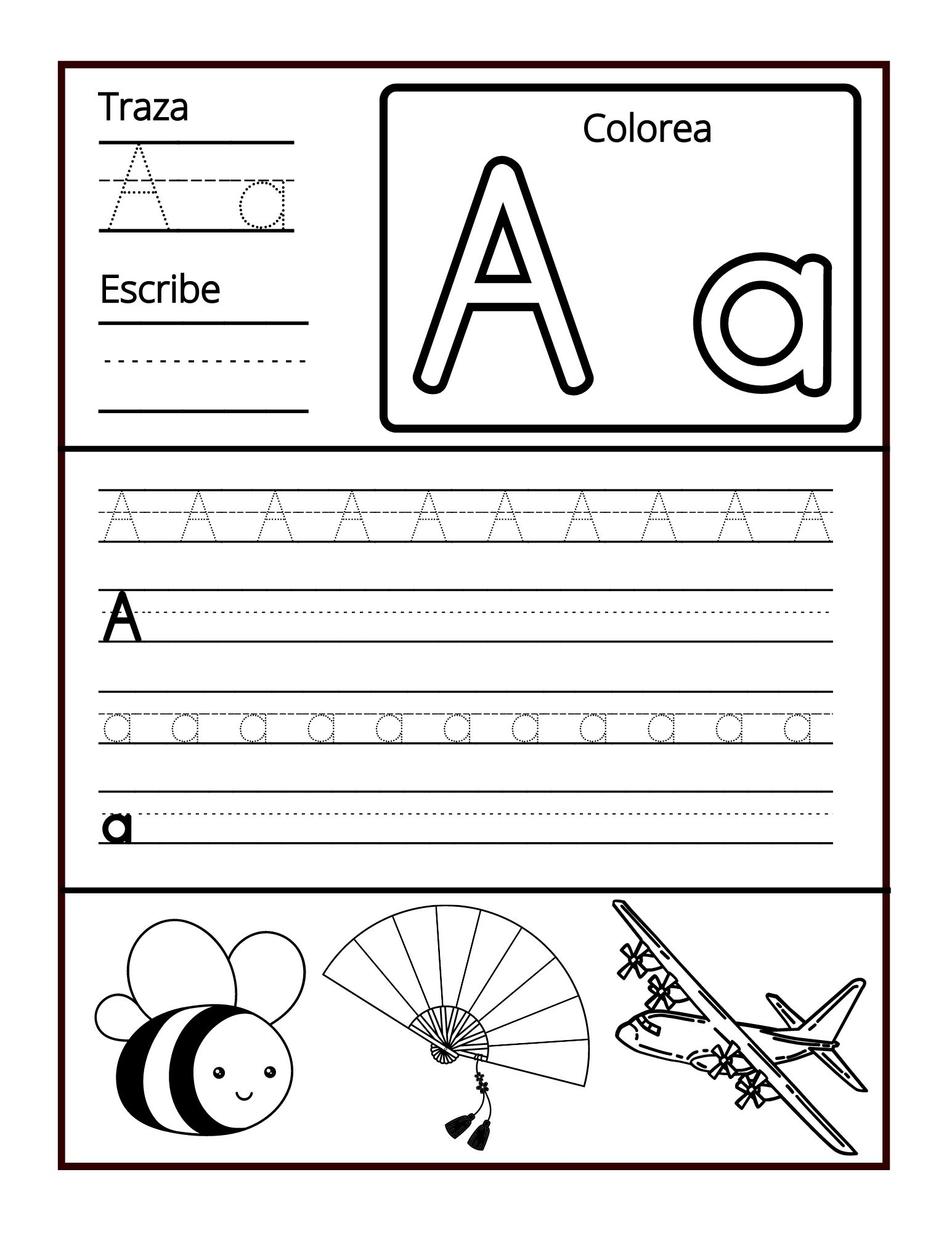 spanish worksheets for preschool