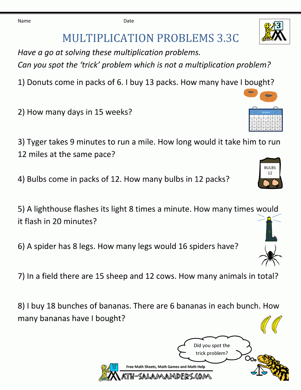 problem solving multiplication and division worksheets