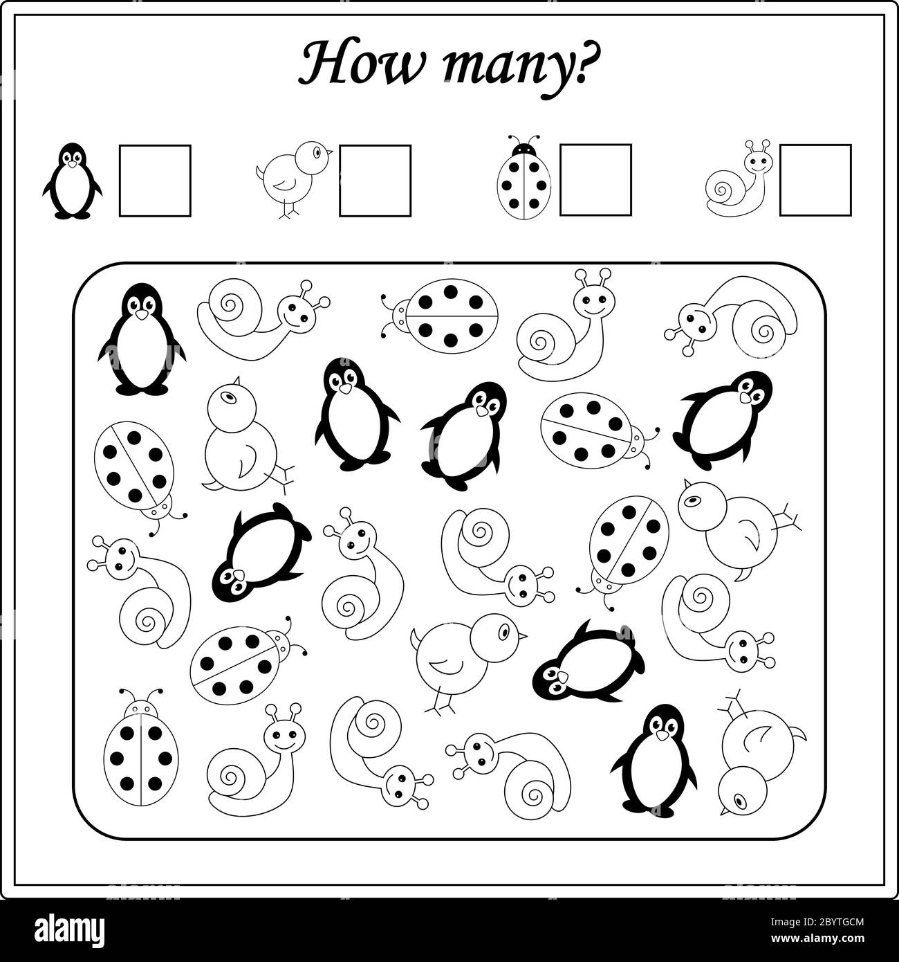 Worksheet For Kids Education Puzzle Game Children Activity Stock Vector Image Art Alamy